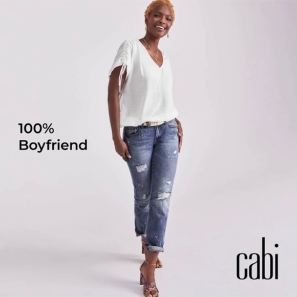 CAbi 100% Boyfriend Distressed Jeans - Style #5884 PO#224115 - Picture 11 of 14